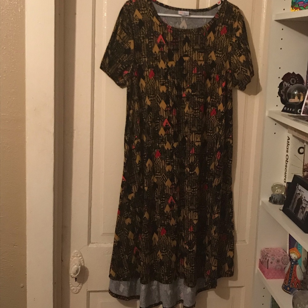 Lularoe Carly Gold and Pink